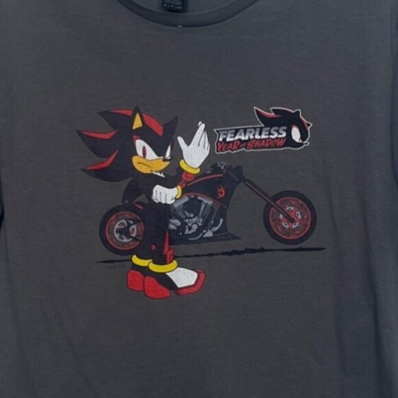 Shadow The Hedgehog Fearless Year Graphic Tshirt Mens Gray Small - Picture 5 of 8